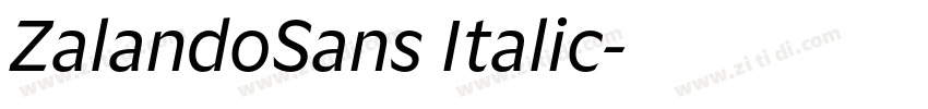 ZalandoSans Italic字体转换